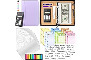 Budget Binder with Zipper Envelopes, Large Capacity Cash Envelopes for Budgeting