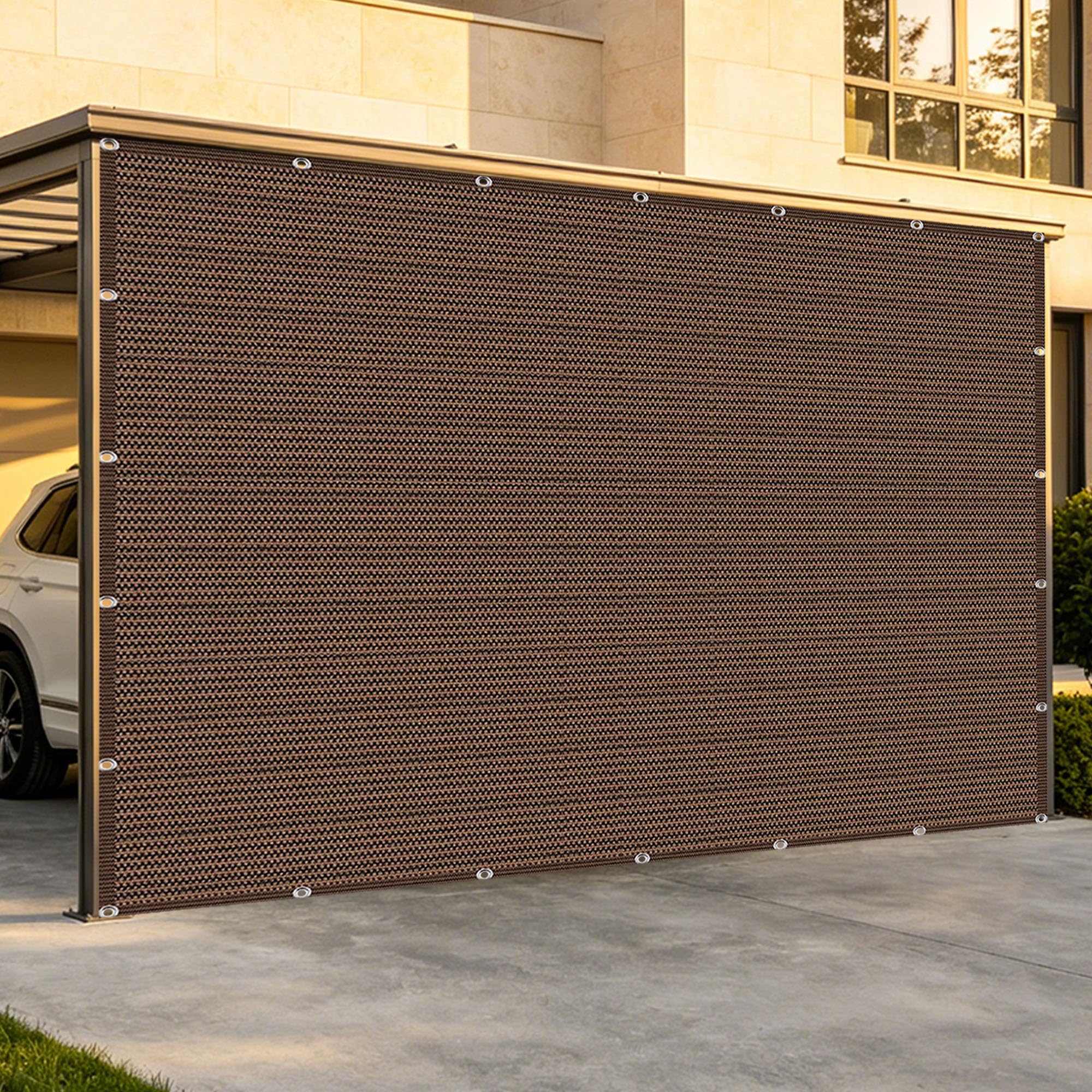 Filet protection solaire résistant 1.3x7m pour serre plante pergola jardin marron