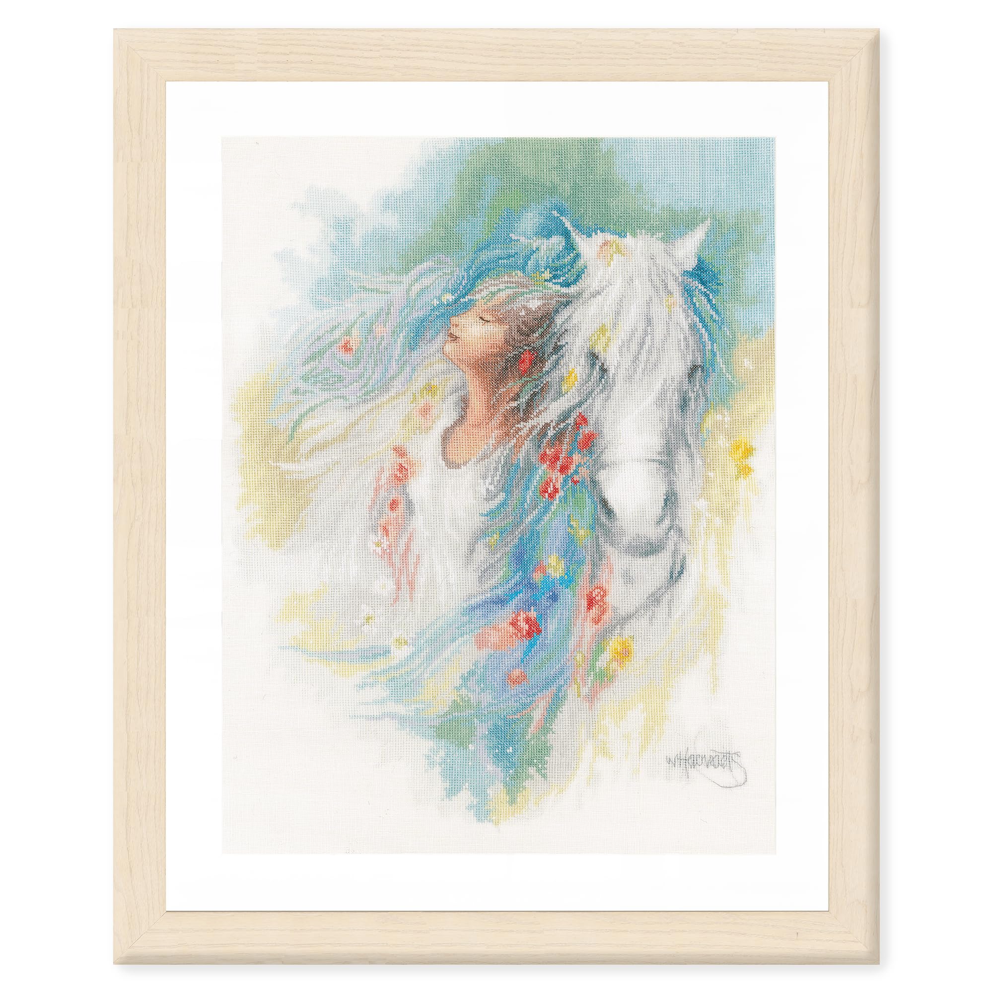 Lanarte Kreuzstich-Set Wanddekoration 36 x 44 cm – THOUGHTS