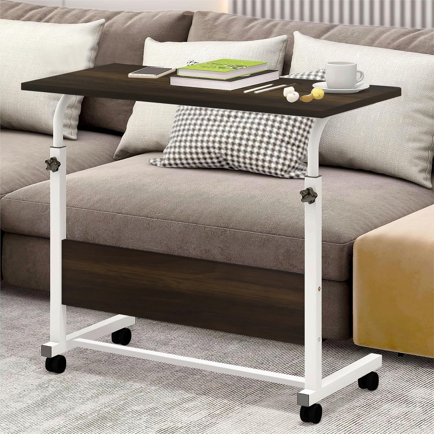 Torche Multipurpose Height Adjustable Movable Table for Computer & Laptop Table with Wheels (Big-Exotic Oak) 27 91Ay4C5RflL. SL1500