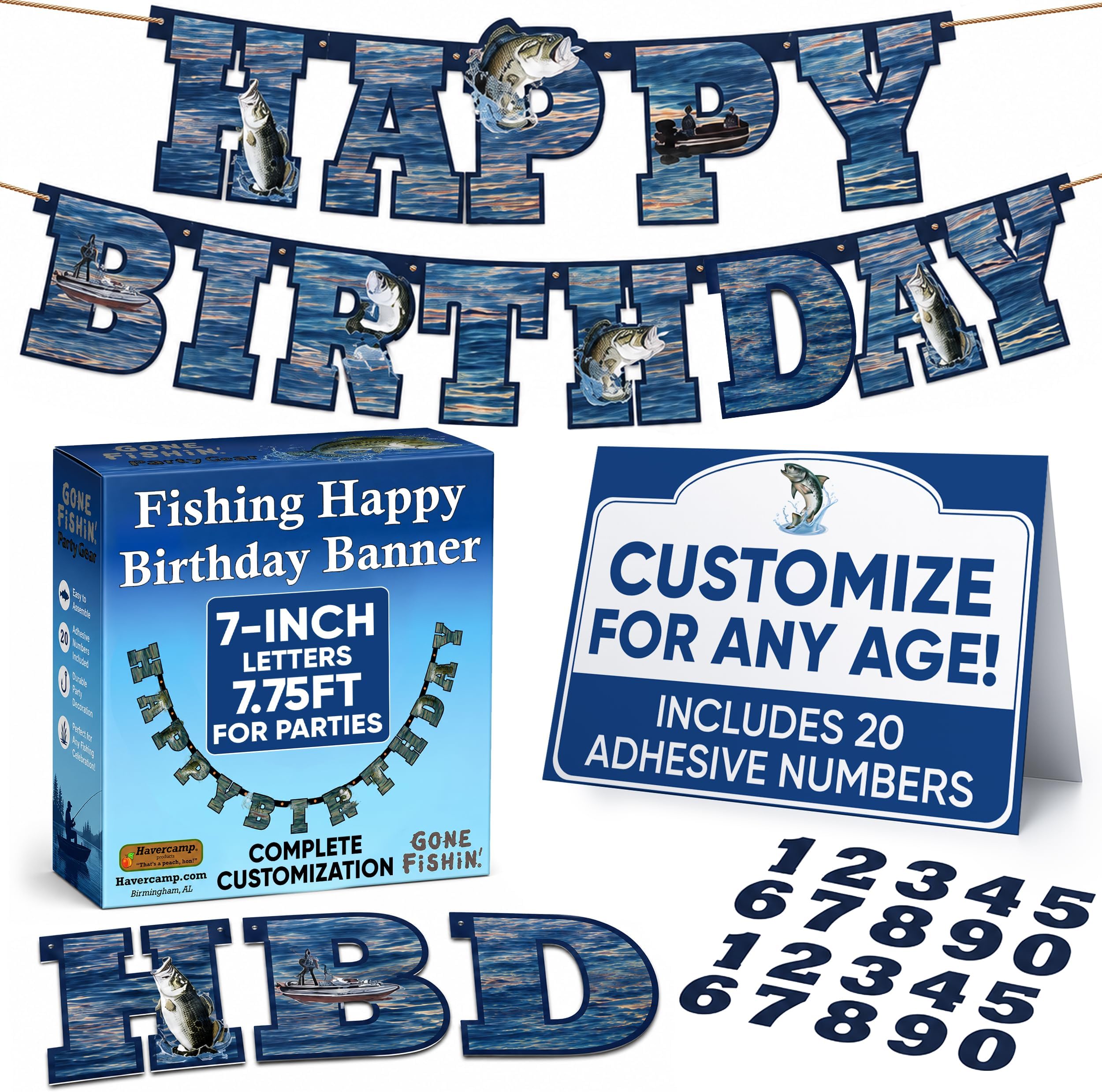 Gone Fishin Banner (Each)