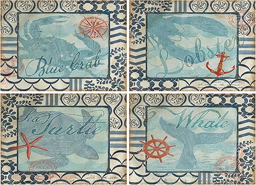 Juego de 4 manteles individuales con diseño de hojas tropicales, loro, flor roja y patrón de palma de Monstera, impermeables, resistentes al calor,