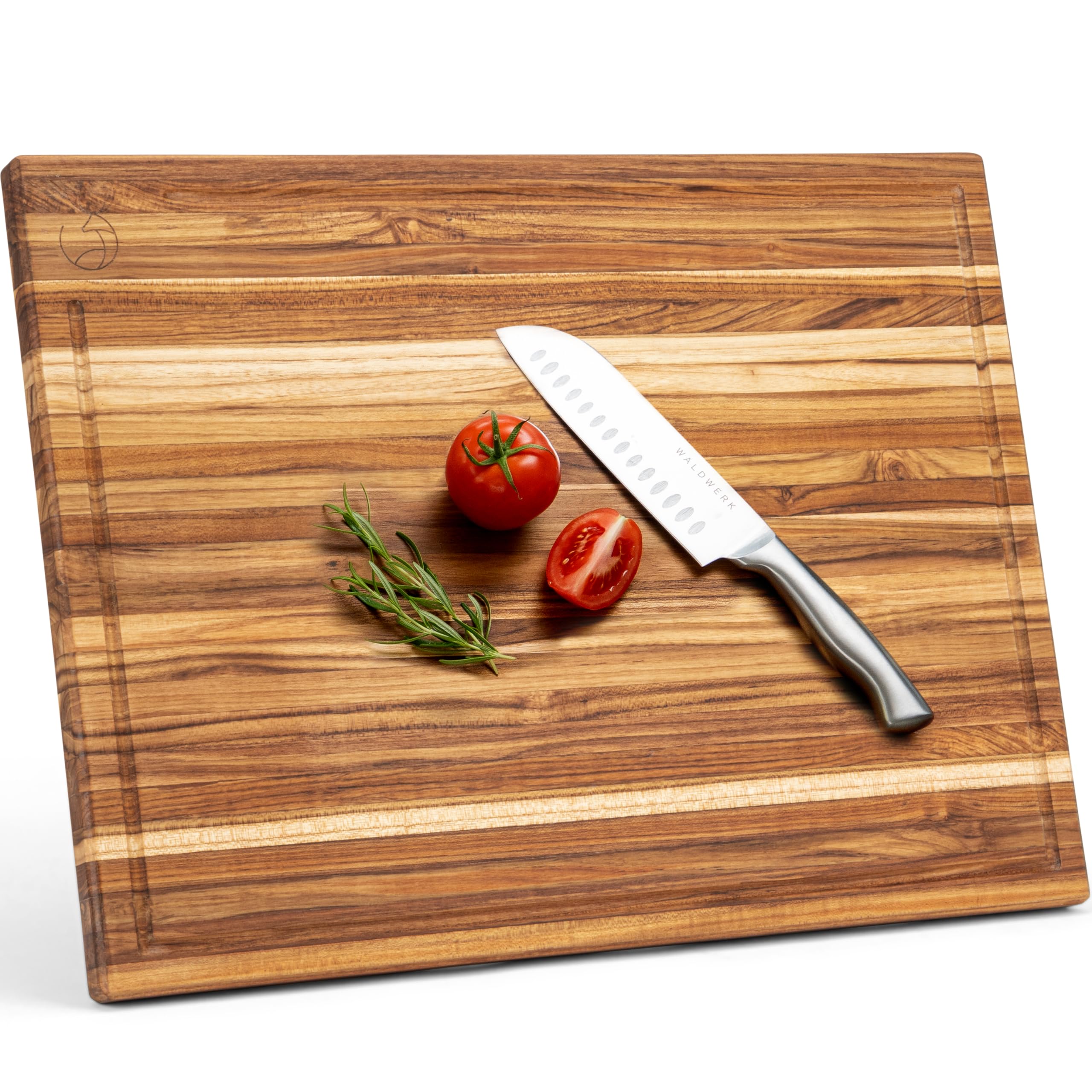 WALDWERK Large Teak Wood Cutting Board
