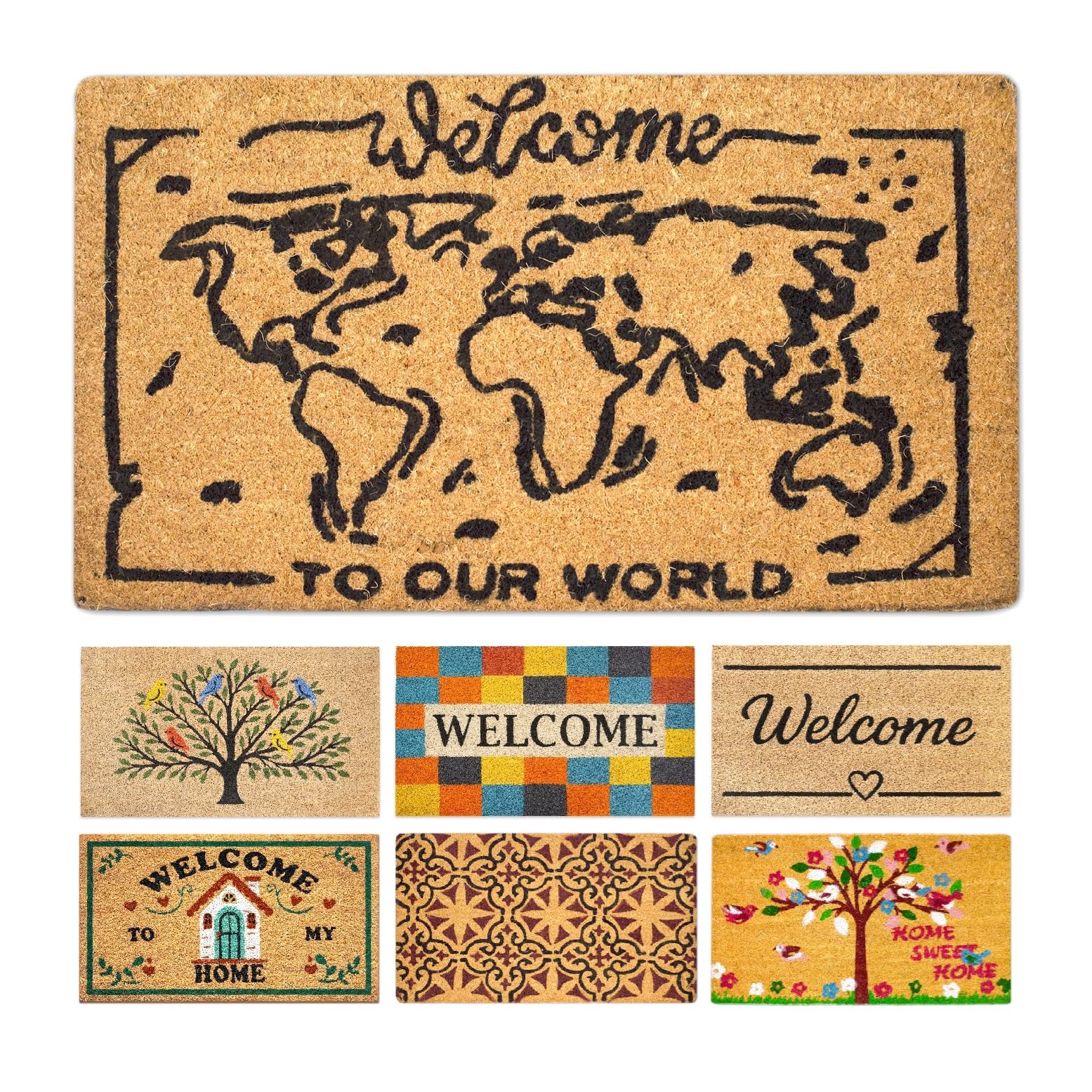 Coconut Doormat for Outdoor and Indoor Use, Door Mats for Outdoor and Indoor, Door Mat for Outdoor Use, Dirt Trapper Mat Inside, Coconut Mat 40 x 70 x 1.5 cm (World)