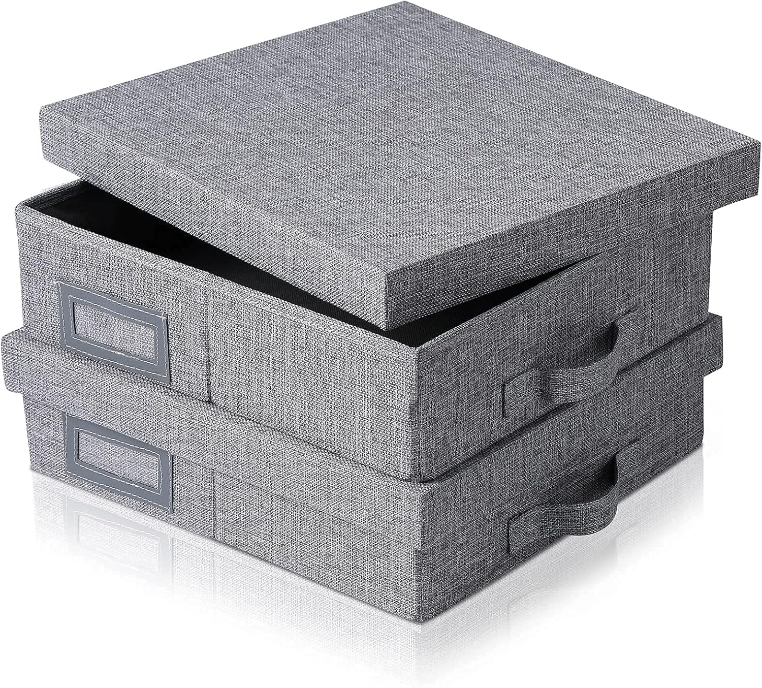 Buy Linen Scrapbook Storage Box 15 X 13 X 4 Document Letter Box Photo Box Gray 2 Online In Singapore B093bsh1tl