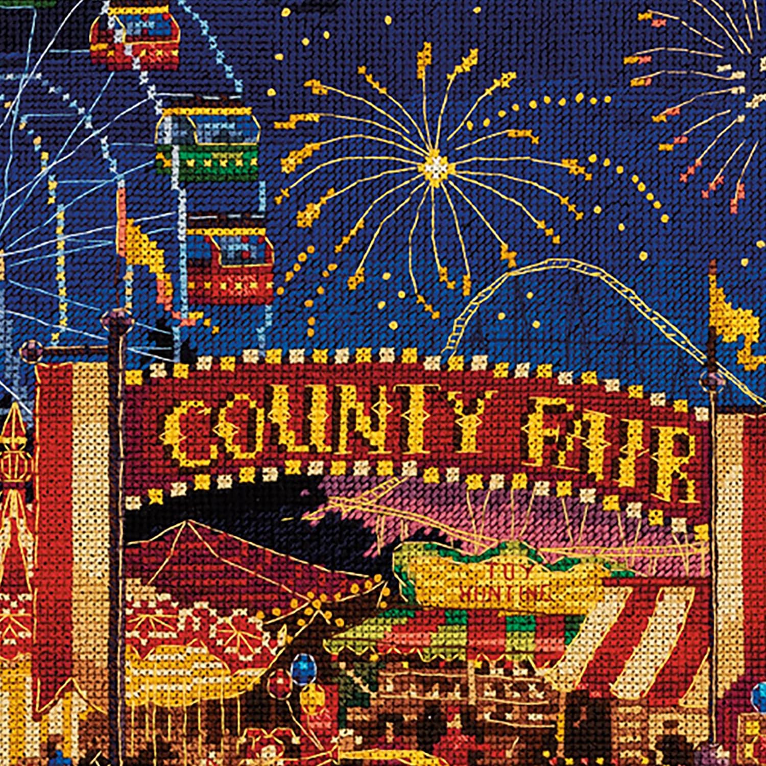 PANNA - Counted Cross Stitch Kit - County Fair - PR-7259 - Pre-Sorted Thread - Cross Stitch Patterns - Crafts for Adults - Aida - 10.5 x 15 Inches
