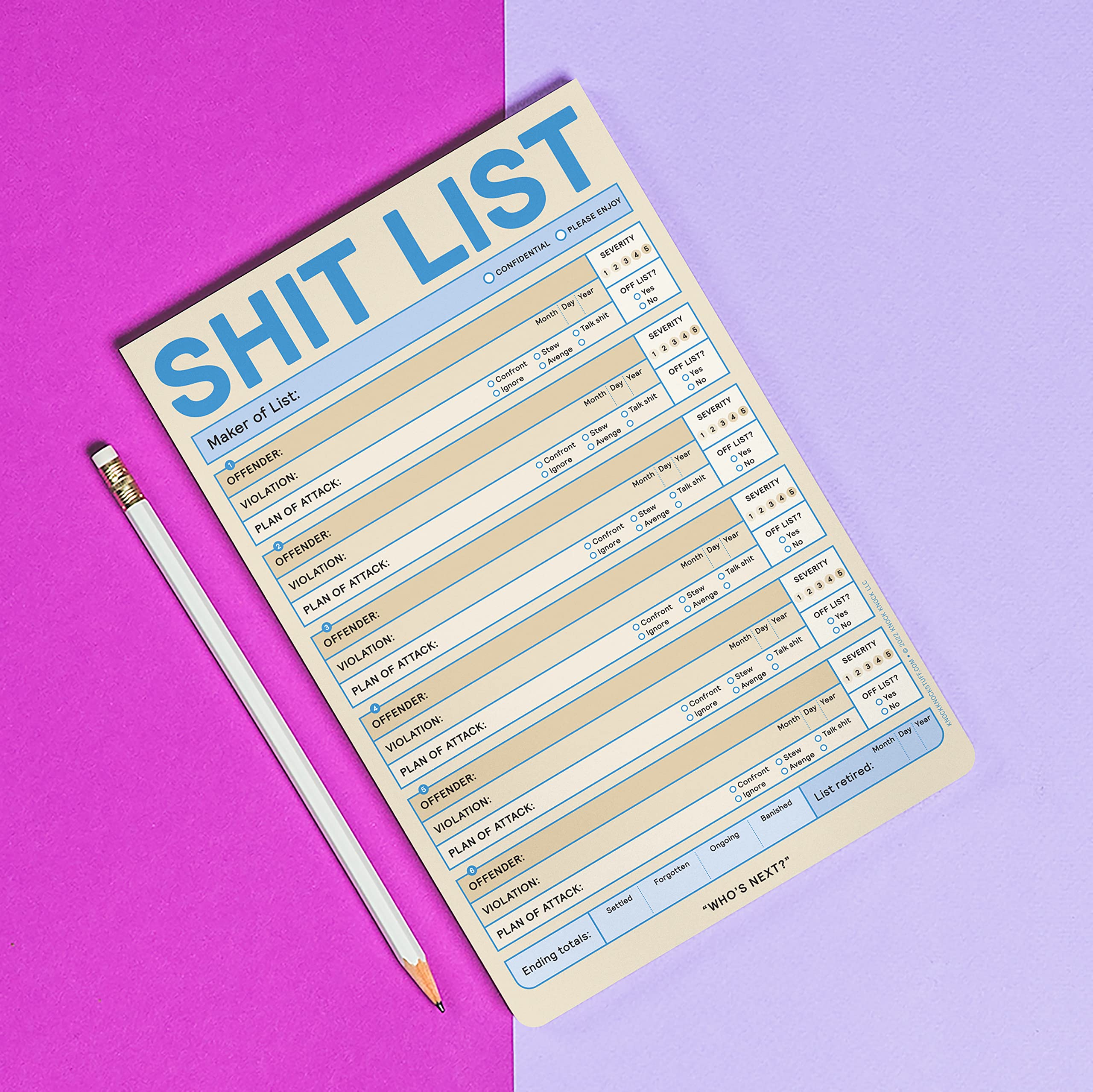 Snapklik.com : Knock Knock 1-Count Sht List Checklist Pad- Funny ...