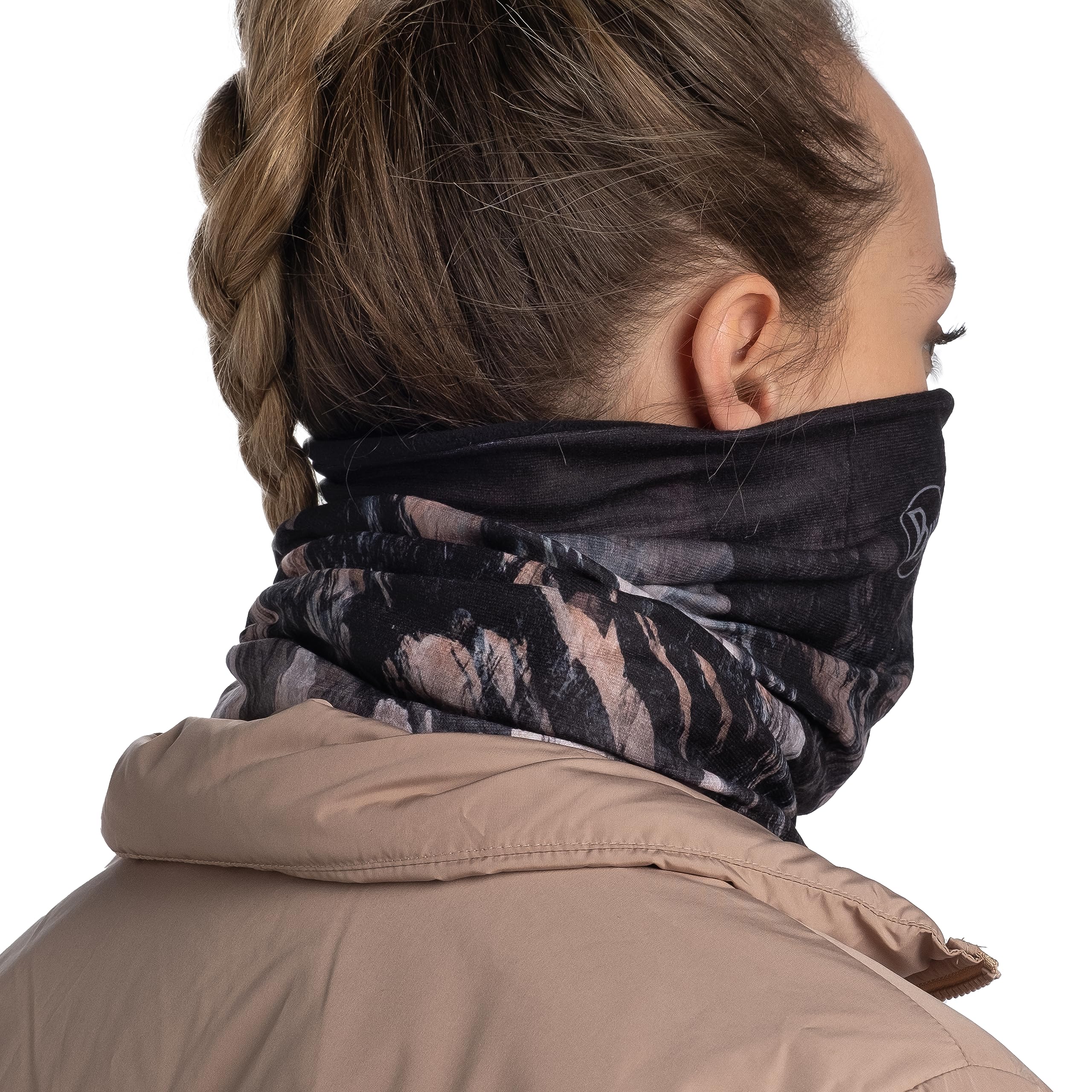 BUFF®| Polar Reversible Neckwarmer Man Woman Adult, Multifunctional, Warm, Lining, Comfortable, Soft, One Size, Green