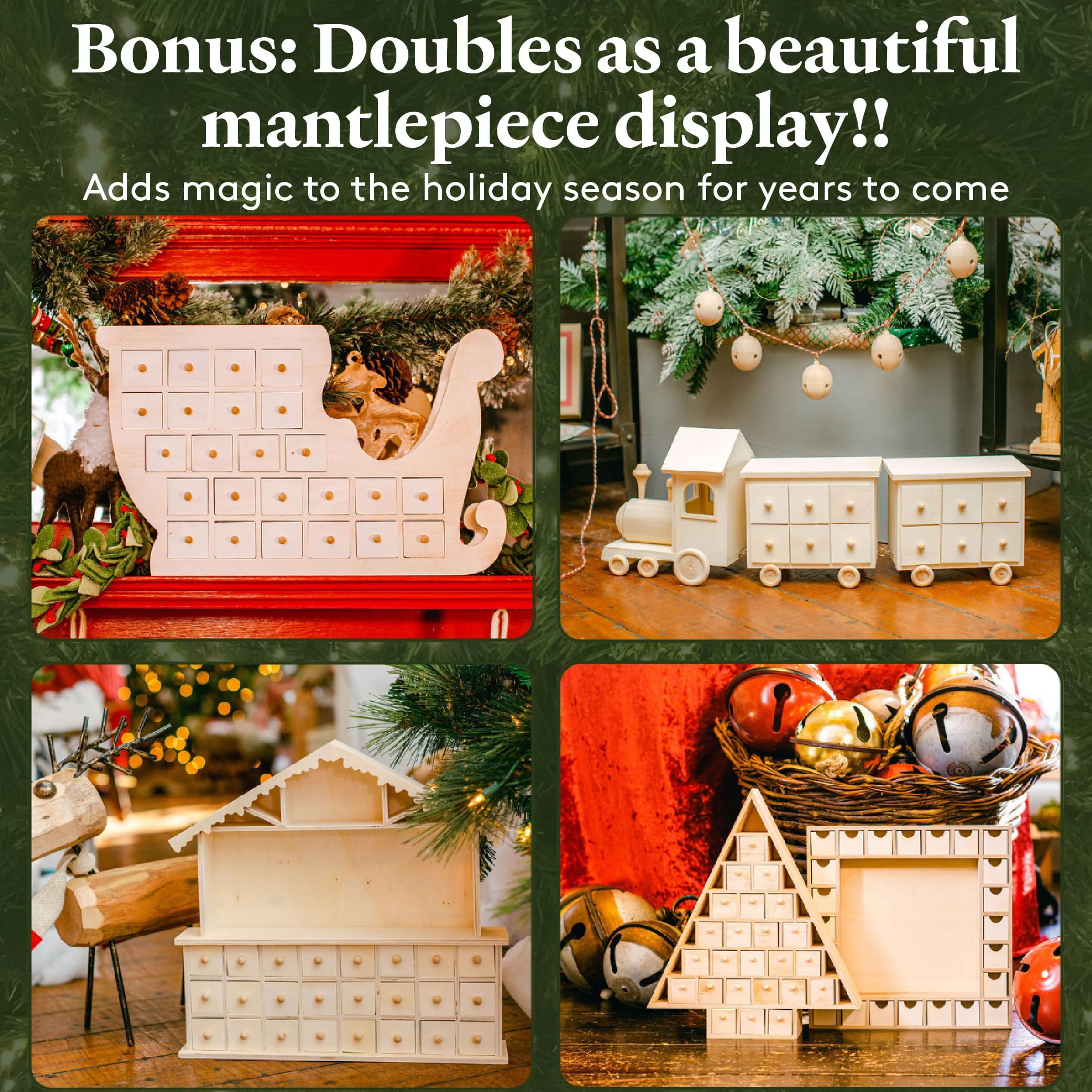 Amazon.co.jp: Woodpeckers クリスマスツリー 木製アドベント