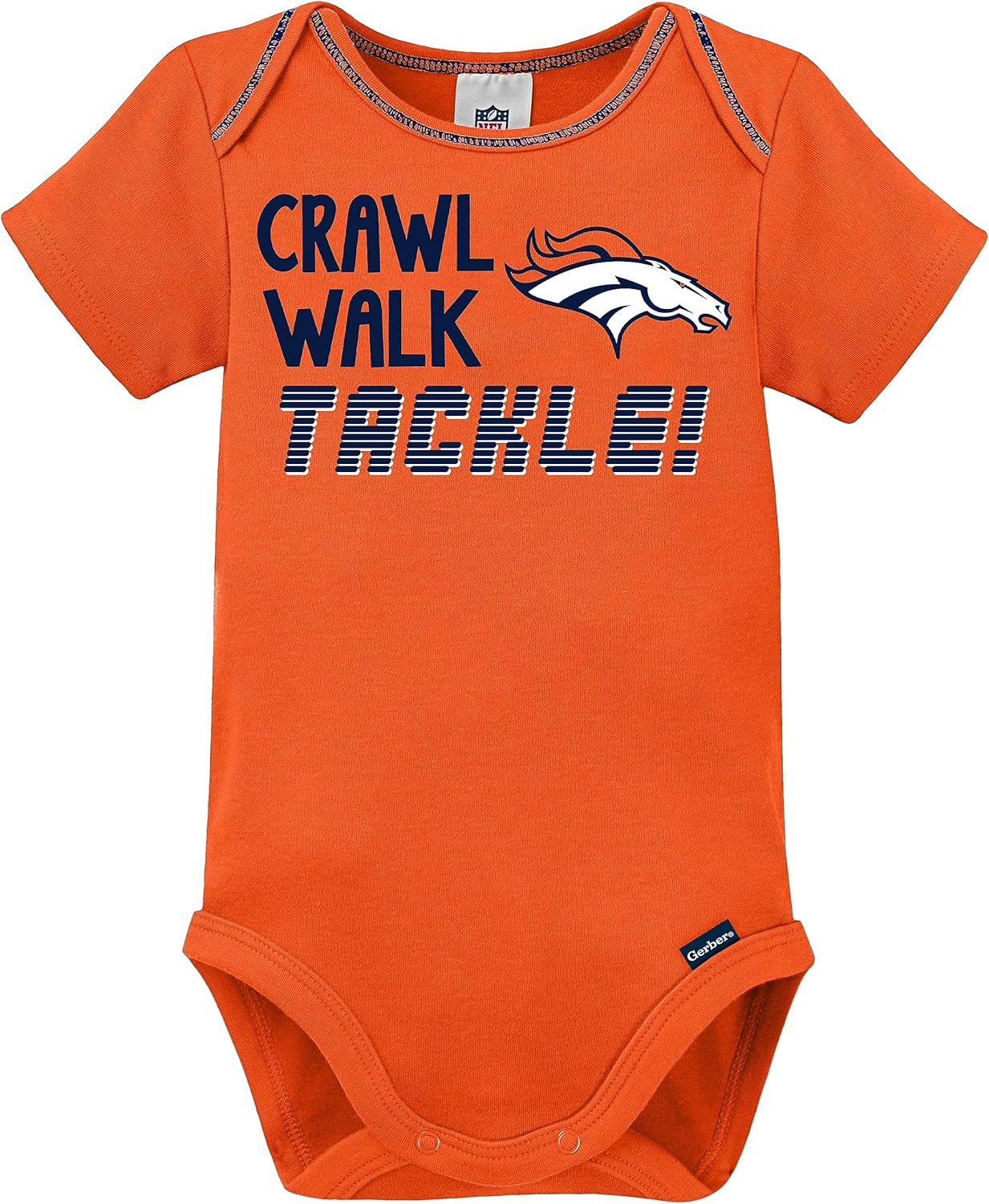 Gerber NFL unisex-baby Nfl Team 3 Pack Short Sleeve Onesie Bodysuit - Image 2