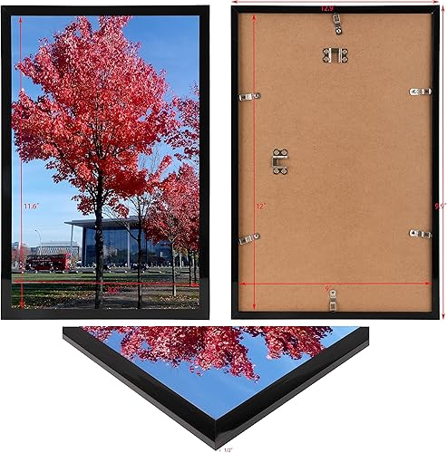 Vista 55 de Medog Marco de póster de 24 x 36 pulgadas, color negro, paquete de 2 marcos para fotos de 24 x 36 pulgadas, marco de galería de estudio, marco de 2P