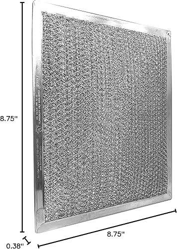 Miniatura 7 de Air Filter Factory Repuesto para S5-3082, 88150 Broan Nutone 8.75 x 10.5 x 0.37 pulgadas, filtro de campana extractora de aluminio, grasa de malla