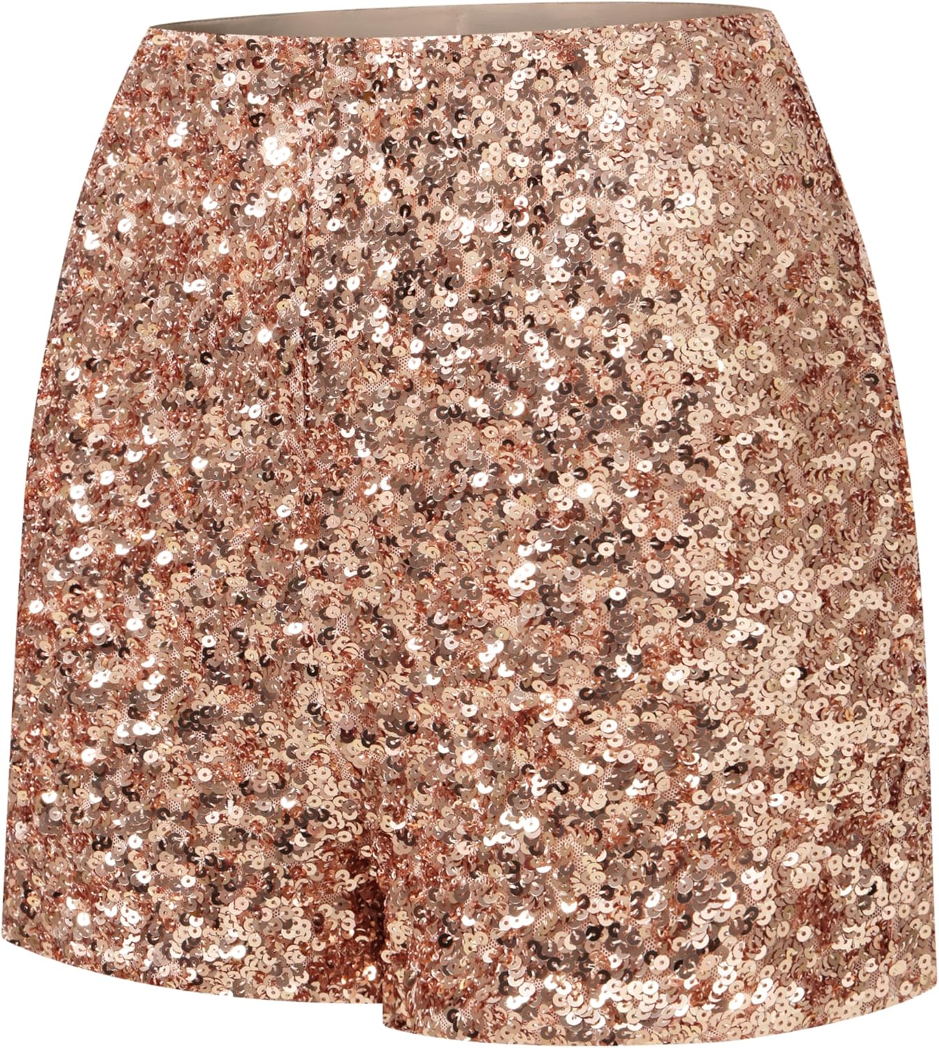 OThread & Co. Women's Sparkly Sequin Shorts Stretchy Night Out Party Shorts - Image 2