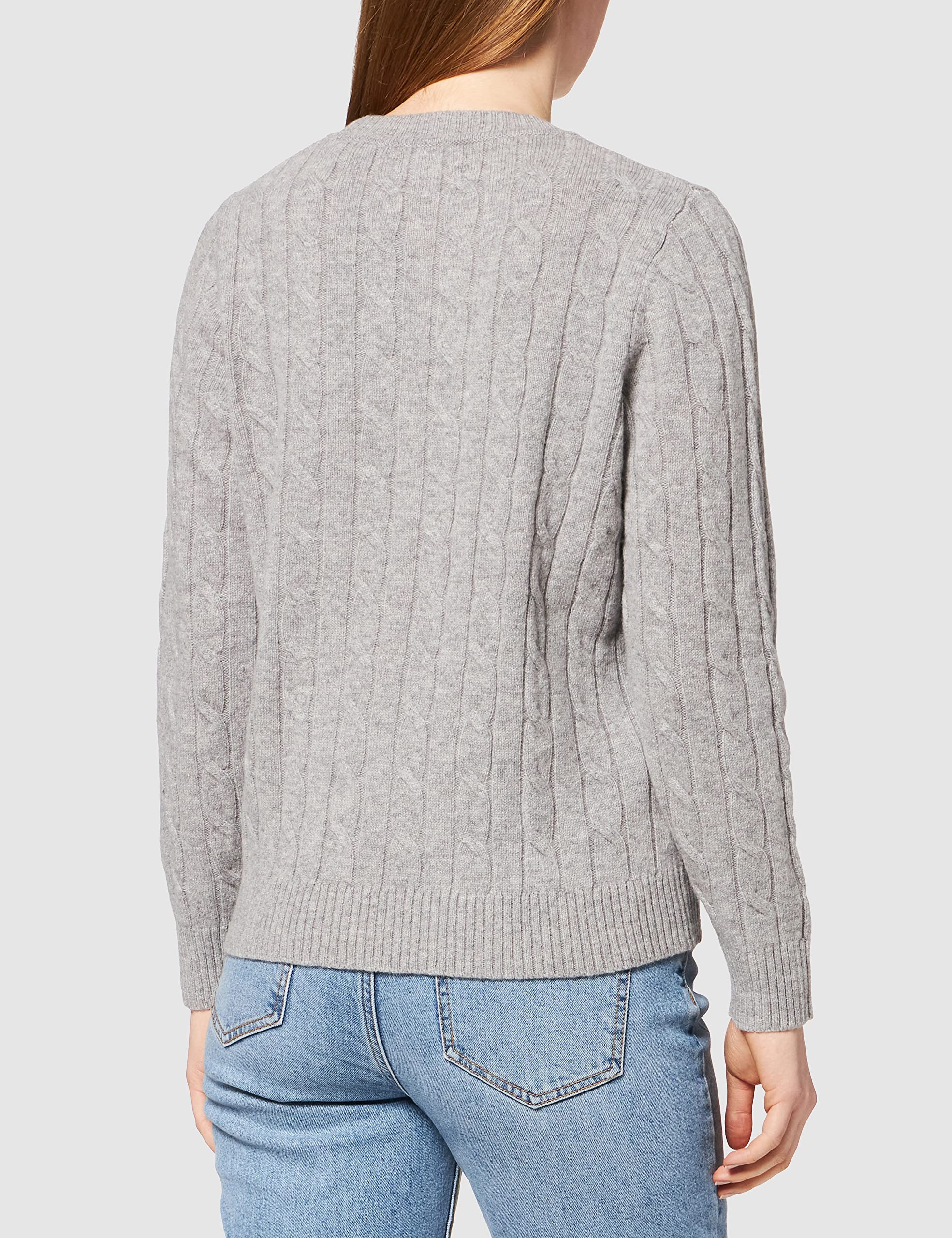 GANT Damen D2. Lambswool Cable C-Neck Pullover