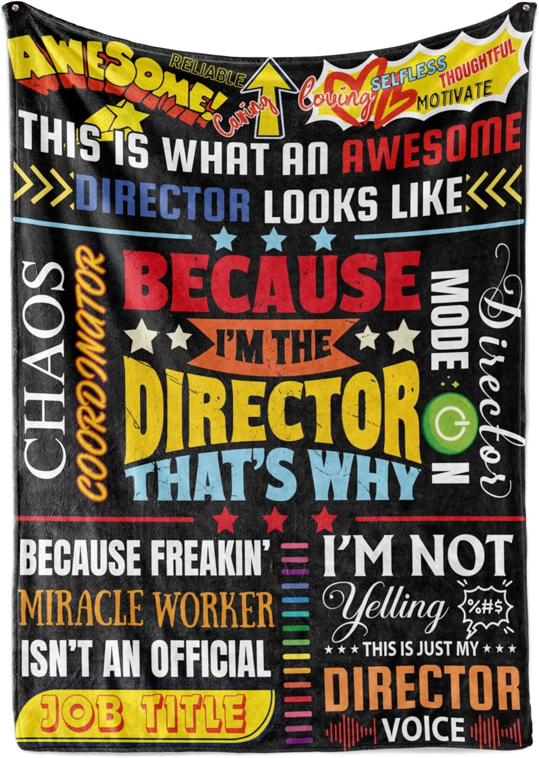 Director Gifts, Gifts for Directors on Birthday and Christmas, Flannel Plush Throw Blanket, 50"x 65" - Because