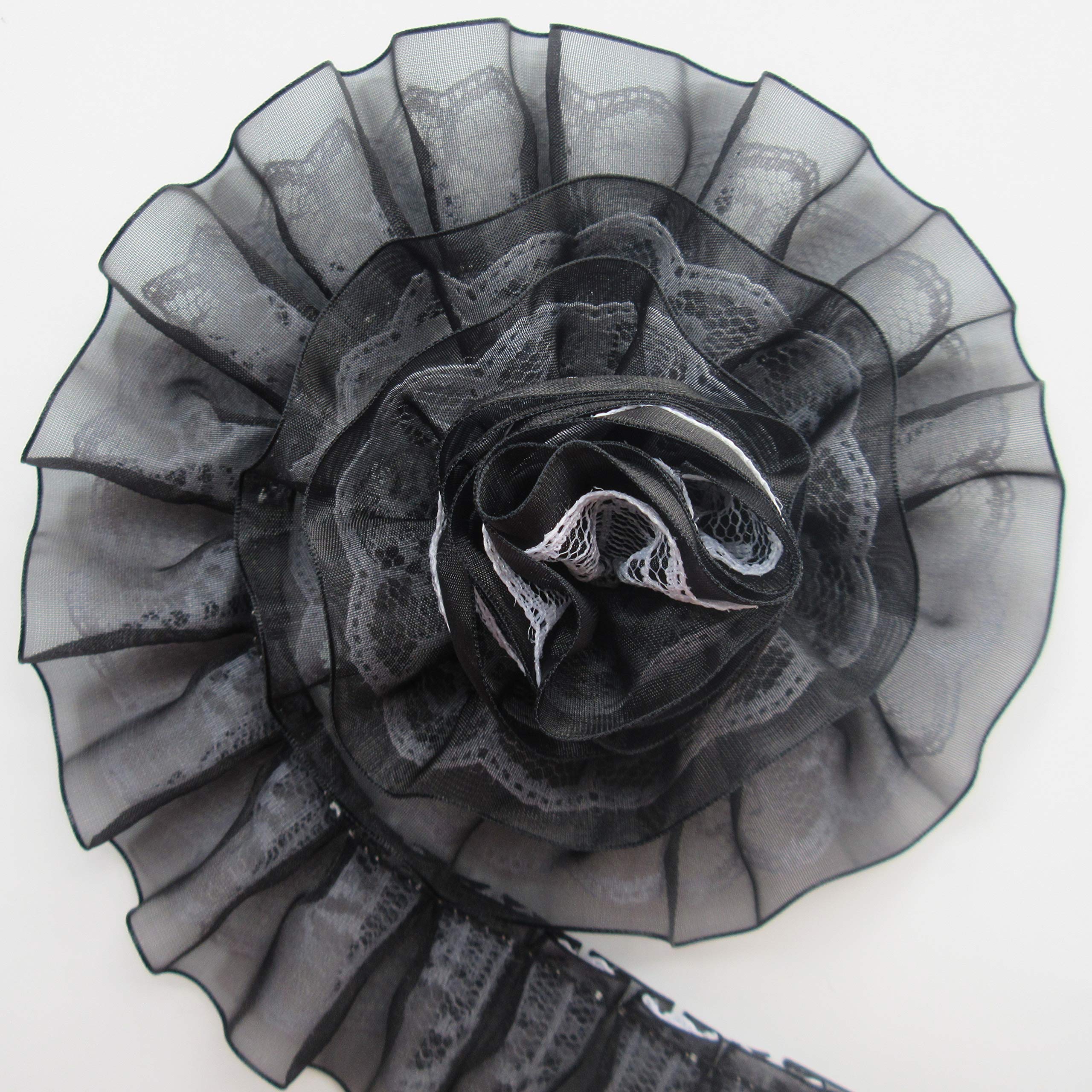 Aeromdale Knoop koord lint Trim Elastische lus Kant Edge Trim Geborduurde Applique Naaien Craft trouwjurk Versiering Kleding Decor 50 Yards - #B Aeromdale Knoop koord lint Trim Elastische lus Kant Edge Trim Geborduurde Applique Naaien Craft trouwjurk Versiering Kleding Decor 50 Yards - #B