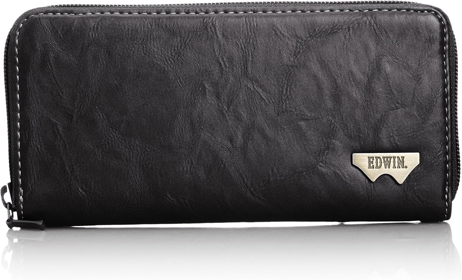 [エドウィン] 財布 ラウンドZIP グレイン合皮 Wメタル 紙幣収納 小銭収納 カードポケット 12289939