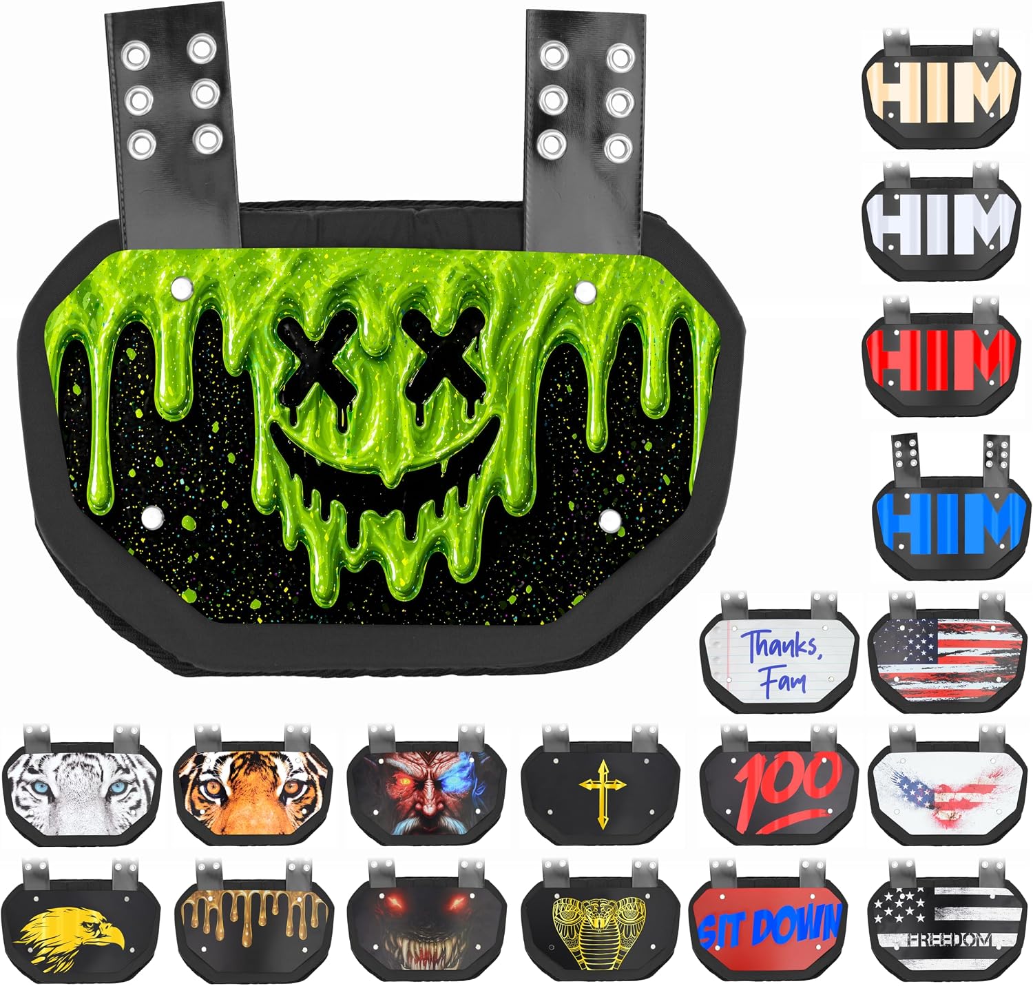 Sports Unlimited Football Backplate for Shoulder Pads - Universal Fit Back Plate - Adult & Youth Back Plate for Football