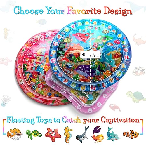 Miniatura 2 de LilTike Alfombrilla de agua para bebés y bebés – 16 nuevos diseños y colores – Gran idea de regalo para recién nacidos – 3, 6, 9 meses de desarrollo