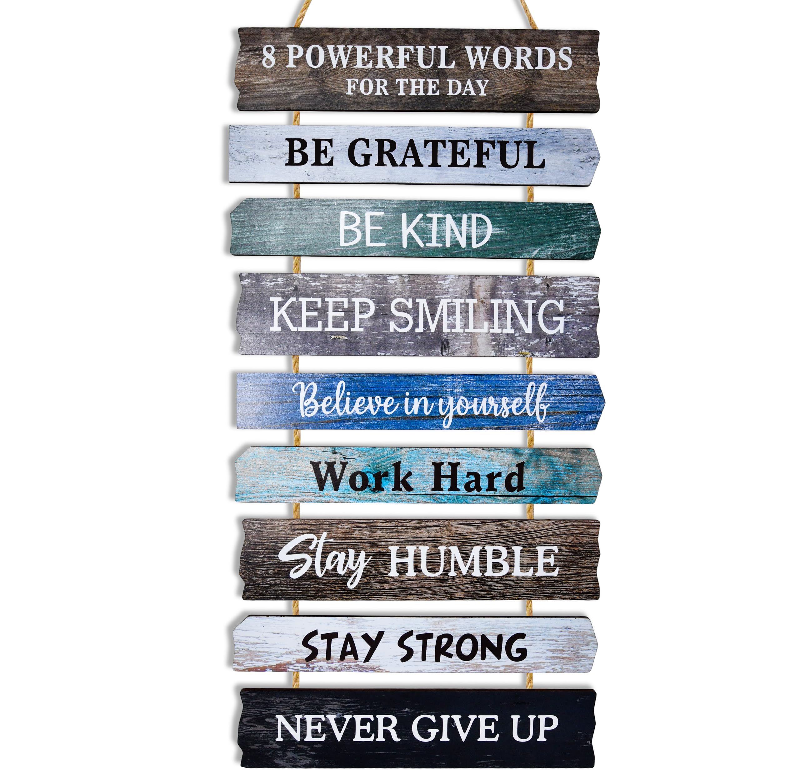 Inspirational Wall Art Decor for Office, Wooden Rustic Hanging Motivational Decoration Sign, Inspiring Positive Quotes for Home Living Room Bedroom Bathroom Cla