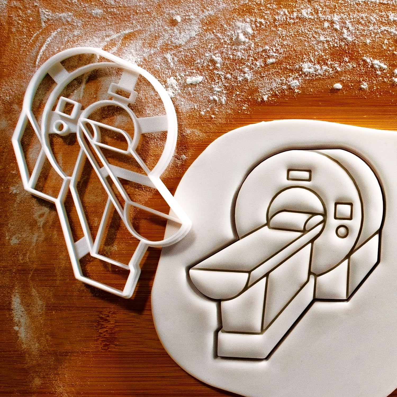 BAKERLOGY Set of 3 MRI Cookie Cutters (Design: MRI Machine, Periodic Gd, and Strong Magnetic Field Warning Sign)