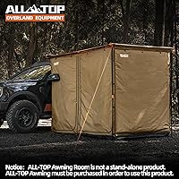Vista 7 de ALL-TOP Habitación de Toldo con Suelo 6.6' x 8.2' Rip-Stop 210D Oxford Tienda de Toldo con Malla Resistente a Insectos, Refugio Solar Impermeable
