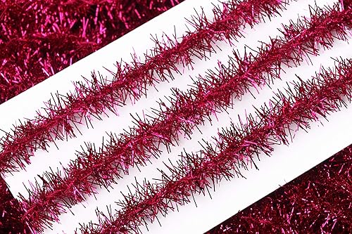 Miniatura 11 de YYCRAFT Cinta metálica delgada de oropel de Navidad (3/4 pulgadas x 20 yardas, negro)