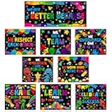 10 PCS Classroom Poster, Colorful Bulletin Board Decoration Motivational Posters We Are Better Poster Banner for School & Classroom Kindergarten Preschool Primary Middle High School (12” x 10”)