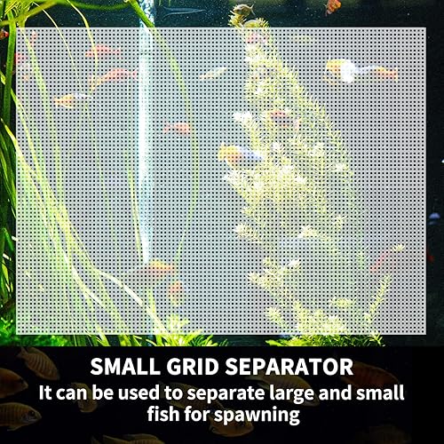 Miniatura 3 de Paquete de 2 divisores de pecera con ventosa, divisor de acuario, placa de rejilla de plástico para separador de peces juveniles, diseñado para