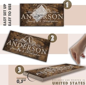 Personalized Wood Key Hooks for Wall Customized Housewarming Wooden Gift | C5