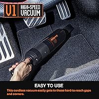 Vista 6 de Suds Lab V1 - Aspiradora inalámbrica de alta potencia (42 Kpa) recargable y de larga duración (3000 mAh) - Aspiradoras portátiles de mano
