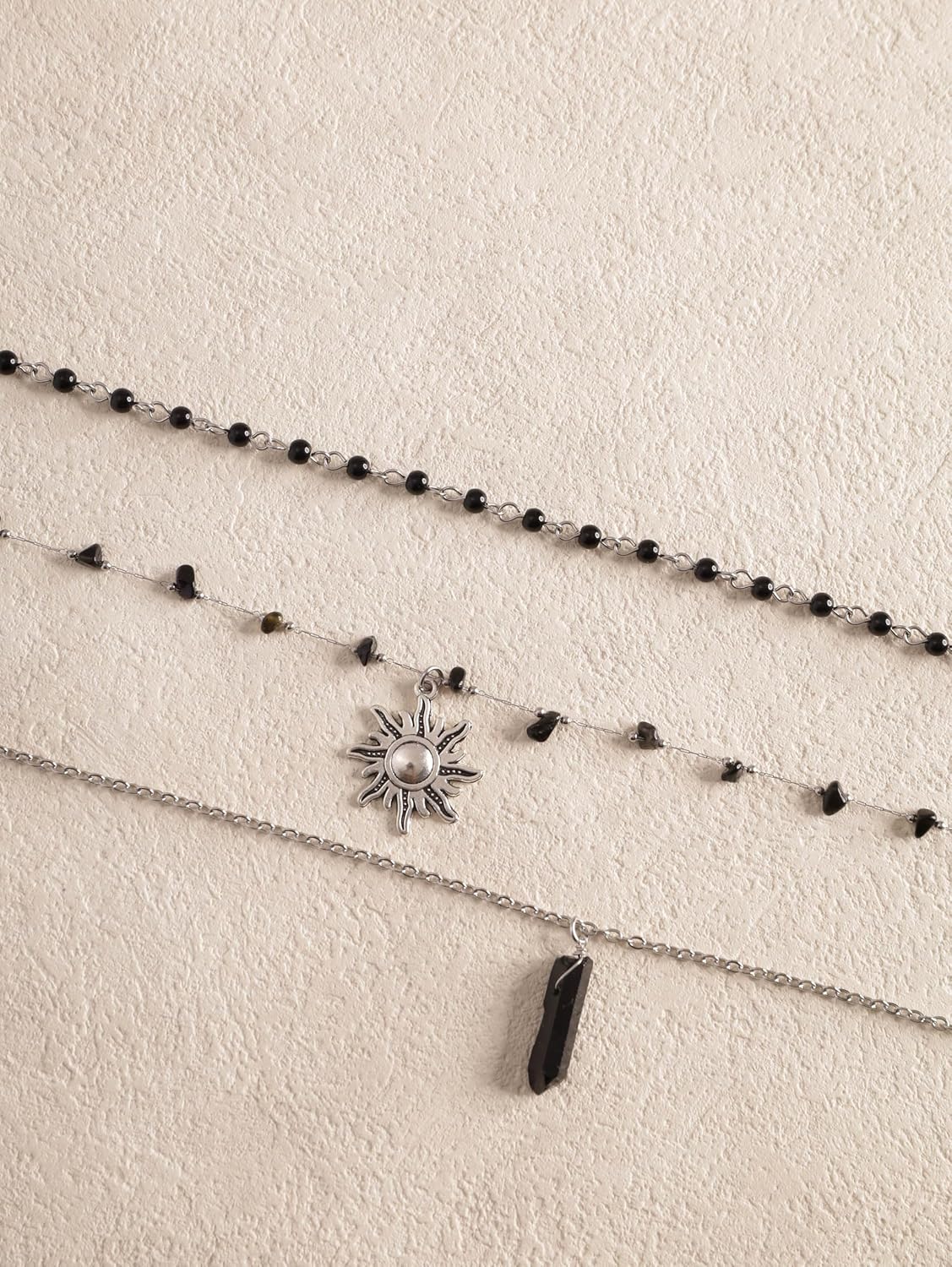 Sacina Layered Crystal Sun Necklace, Gothic Boho Hippie Summer Beach Necklace, Boho Hippie Jewelry, Christmas Jewelry Gift for Women - Image 6