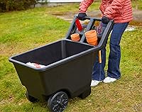 Vista 6 de Mighty Tuff Carrito de patio, carrito de gran capacidad con ruedas resistente, 4.5 pies cúbicos, capacidad de 200 libras