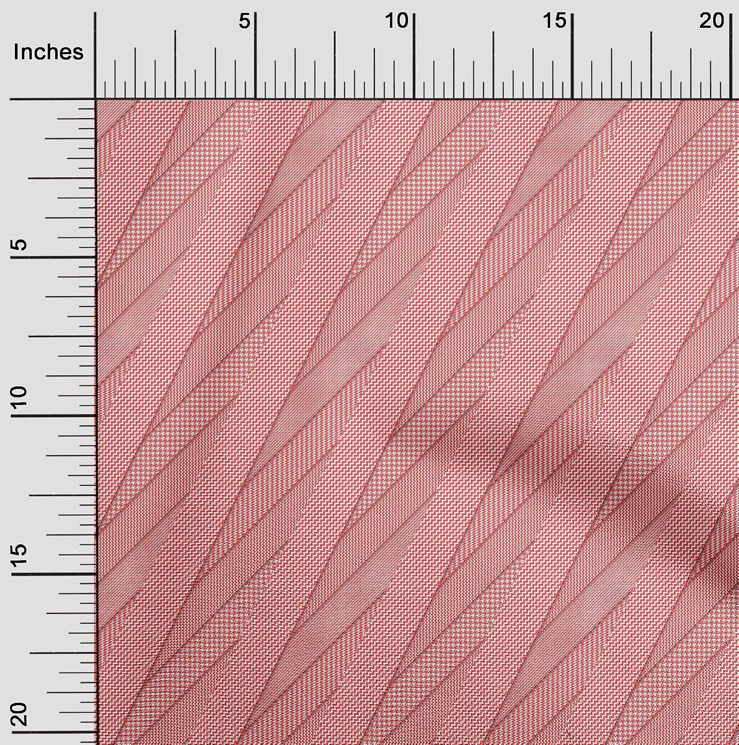 oneOone Cotton Flex Dark Peach Fabric Abstract Texture Sewing Material Print Fabric by The Yard 40 Inch Wide