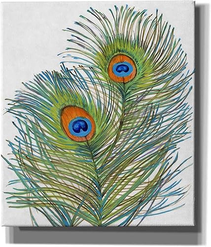 Miniatura 9 de Epic Graffiti 'Vivid Peacock Feathers I' de Tim O'Toole, lienzo para pared, 40 x 54 pulgadas