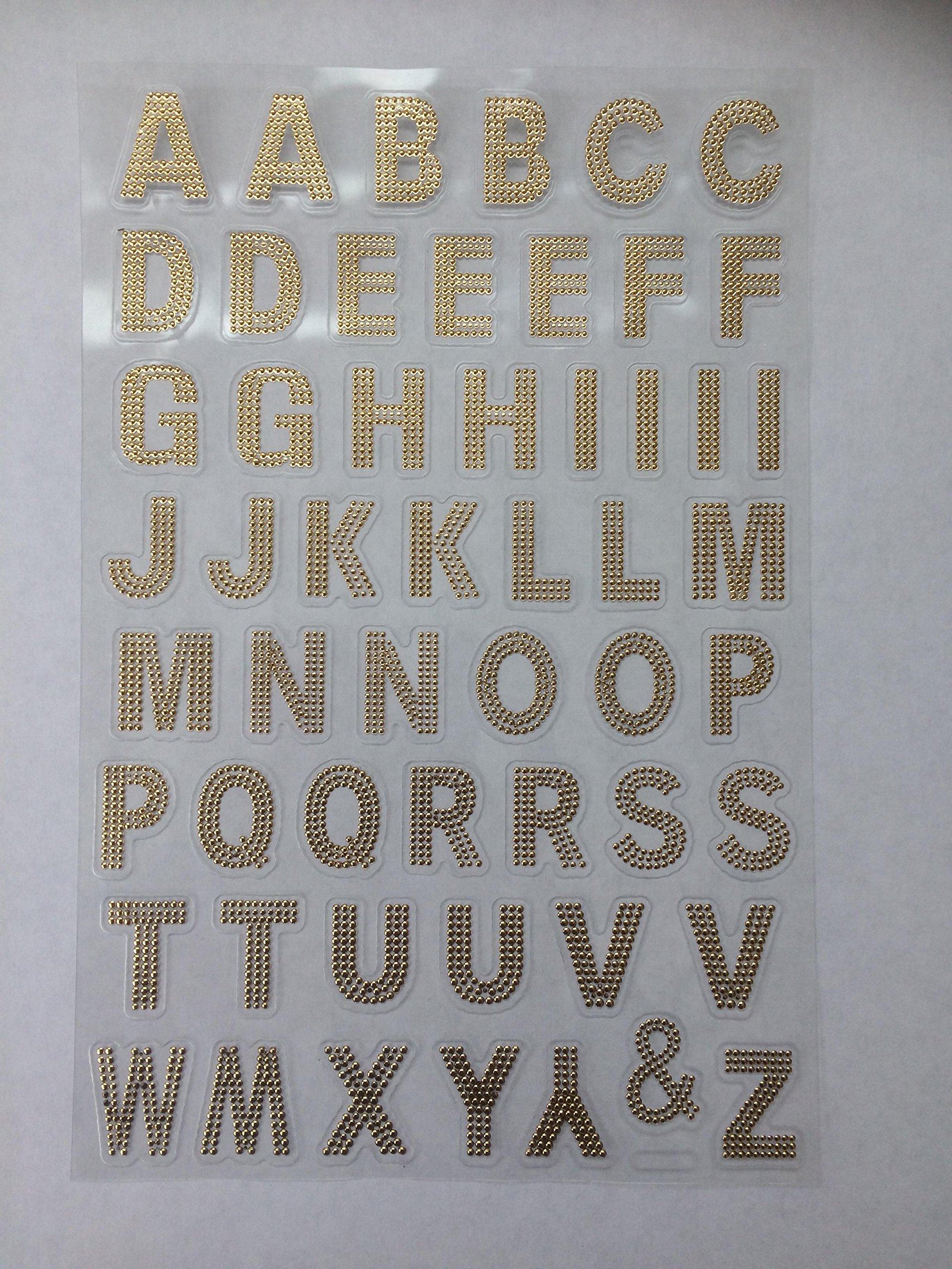 Gold Alphabet Capital Letters 2Cm Self Adhesive Stickers