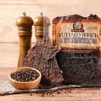 Mahogany Smoked Meats Peppered Buffalo Jerky - 8oz