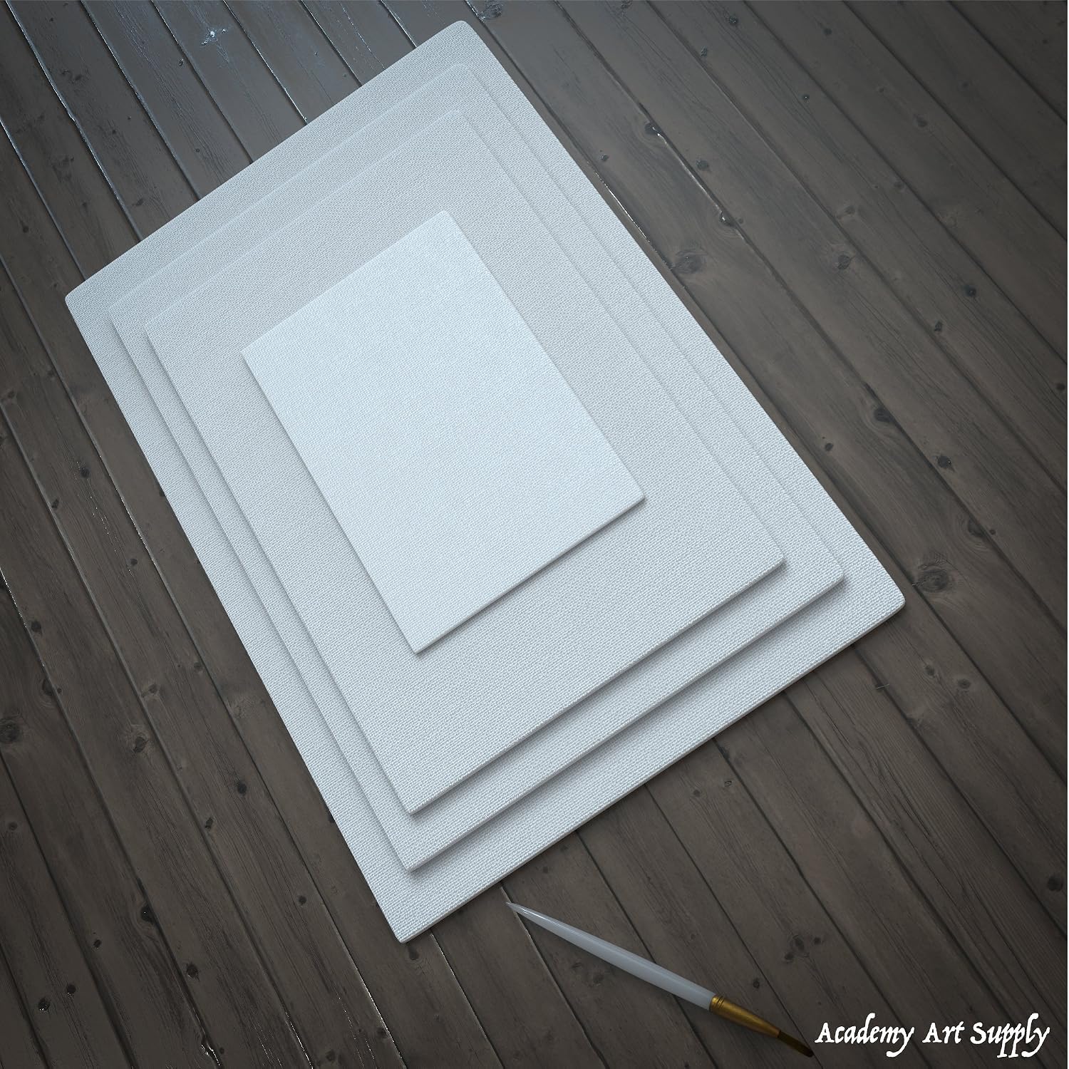 Academy Art Supply Canvases Panels 5 x7, 8 x 10, 9 x 12, 11 x 14 inch - 100% Cotton Artist Blank Canvas Board for Oil Painting, Pre-gessoed, Primed, Acid-Free Blank Canvas - Pack of 28