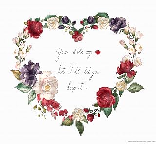 Luca-S Counted Cross Stitch kit Heart, 20,5x19cm, DIY