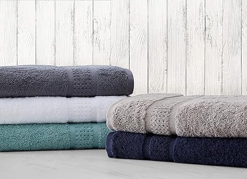 Miniatura 7 de Nautica - Juego de 6 toallas de baño, absorbentes y resistentes a la decoloración, decoración de baño de moda (turquesa océano, 6 piezas)