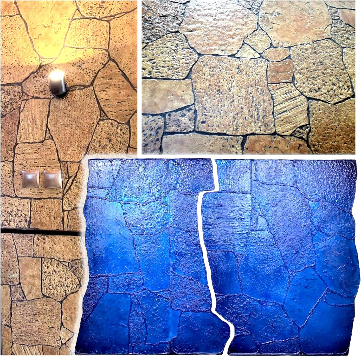 Set of Polyurethane Mat Stamps GOLDEN STONE (thin) 49"x33