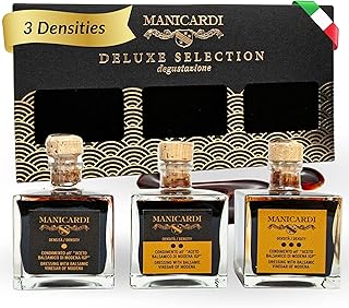 MANICARDI Set of 3 Condiments with Balsamic Vinegar of Modena PGI - Sele...