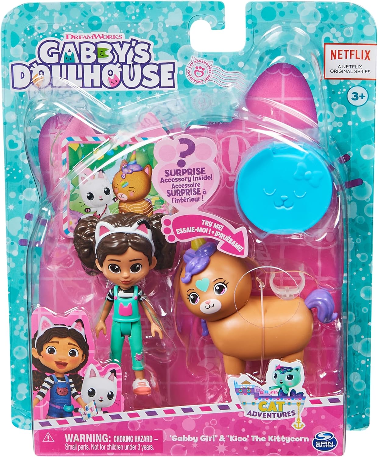 Gabby's Dollhouse, Gabby Girl and Kico The Kittycorn Toy Figures Pack, with Accessories and Surprise Kids’ Toys for Ages 3 and up