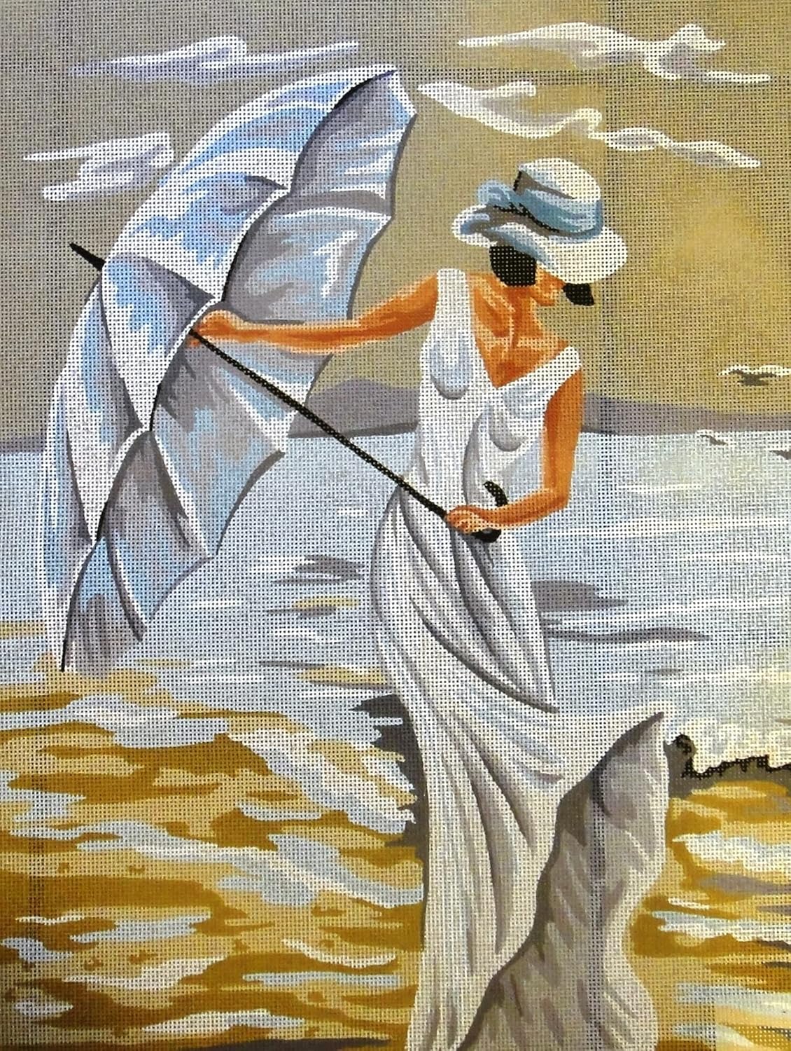 Printed Stamped Canvas for Cross Stitch Tapestry Embroidery Gobelin Needlepoint Gobelin L (Breeze 10564)