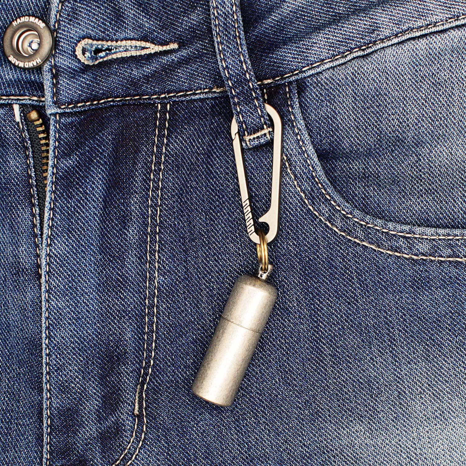 PPFISH Mini Brass Lighter - EDC Peanut Lighter Keychain - Waterproof Fire Starter Especially for Survival and Emergency Use