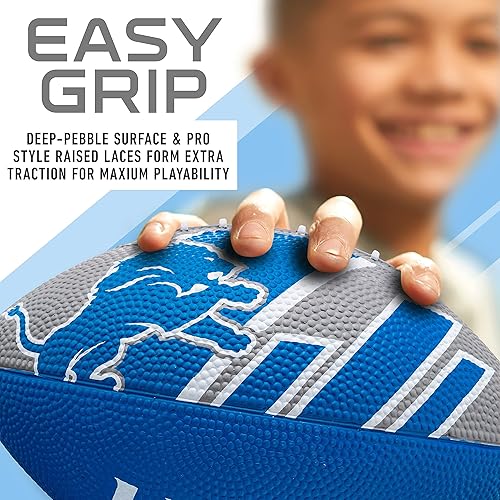 Miniatura 3 de Franklin Sports NFL Team Footballs - Rubber Youth Mini Balls for All Teams - Kids 8.5" Football + Air Pump Sets - Official NFL Licensed