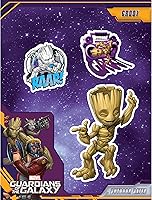 Vista 1 de Marvel Guardianes de la Galaxia Groot Calcomanías – Juego de 3 calcomanías de vinilo para laptop, coche, computadora, monopatín, calcomanías