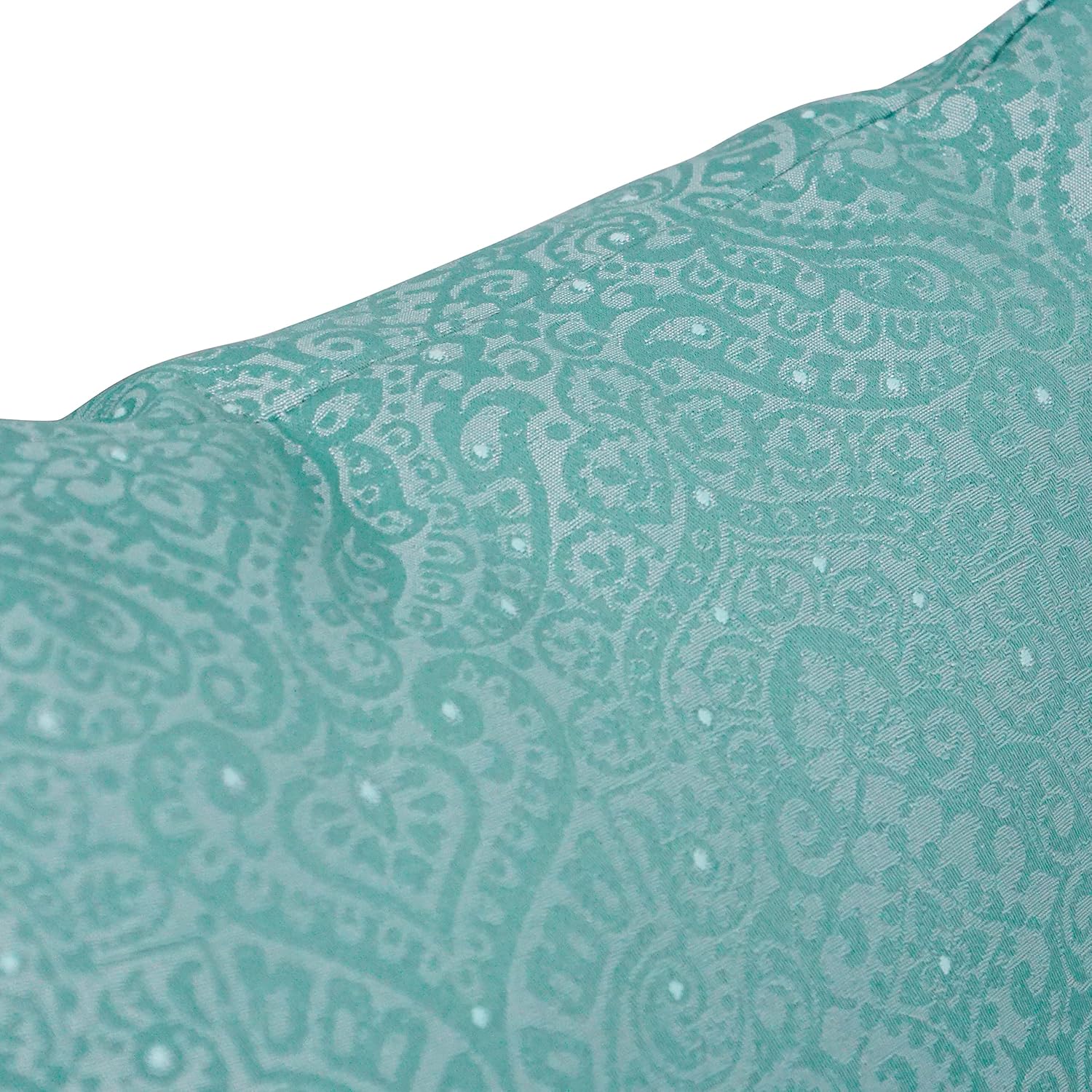 Blazing Needles Square Polyester Jacquard Throw Pillow, 17", Mabul Seaglass