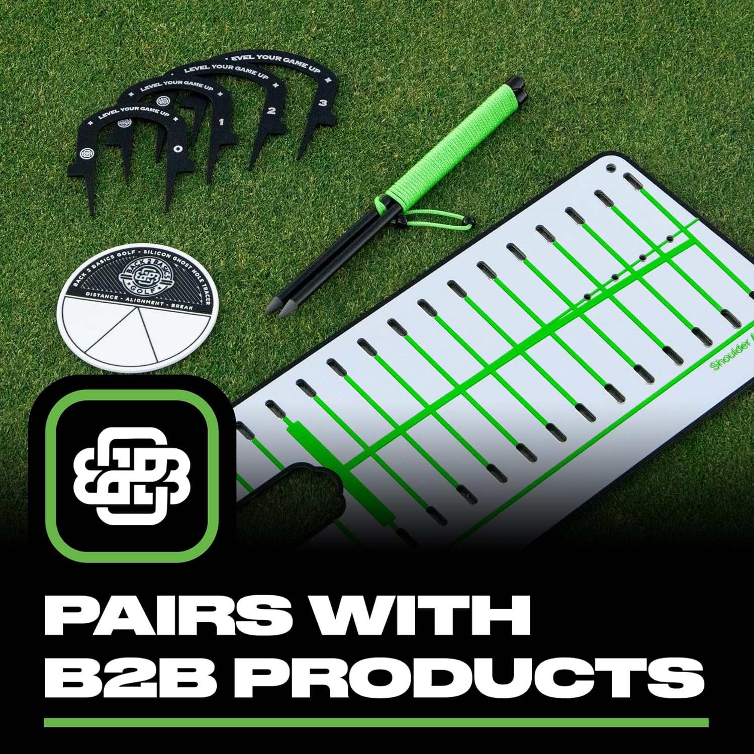 Back 2 Basics Golf Putting Aid Set, 4 Pack Putting Gates for Indoor and Outdoor Practice Golf Training Accessories, Stroke Control Accuracy and Portable Practice for All Skill Levels