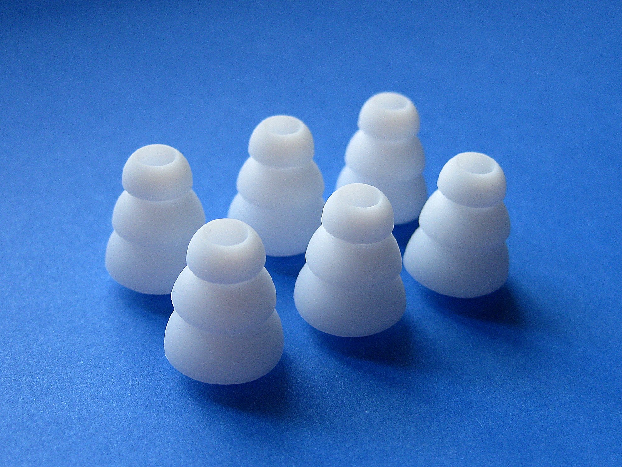 NICKSTON 6 Small White Triple Flange Replacement Eartips Compatible with Monster Dr Dre Tour Powerbeats urBeats 2 HeartBeats 2 DiddyBeats Turbine Pro Gratitude DNA VEKTR iSport Victory Immersion